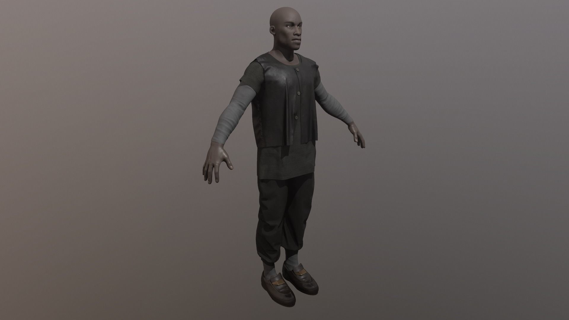 Medieval Village Character 3D model_10