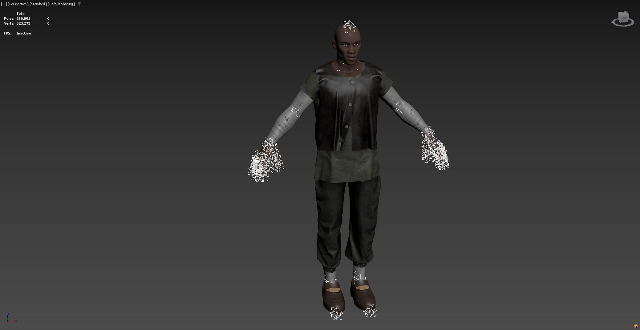 Medieval Village Character 3D model_17