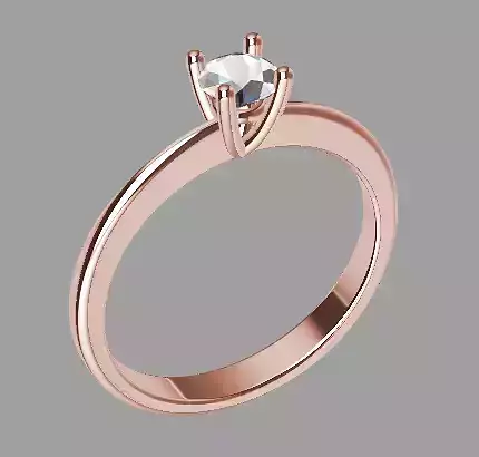 SOLITAIRE engagement ring in rose gold