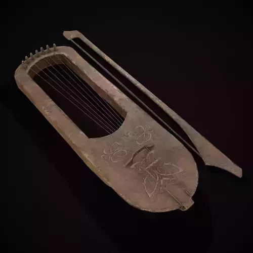 Worn Medieval Lyre