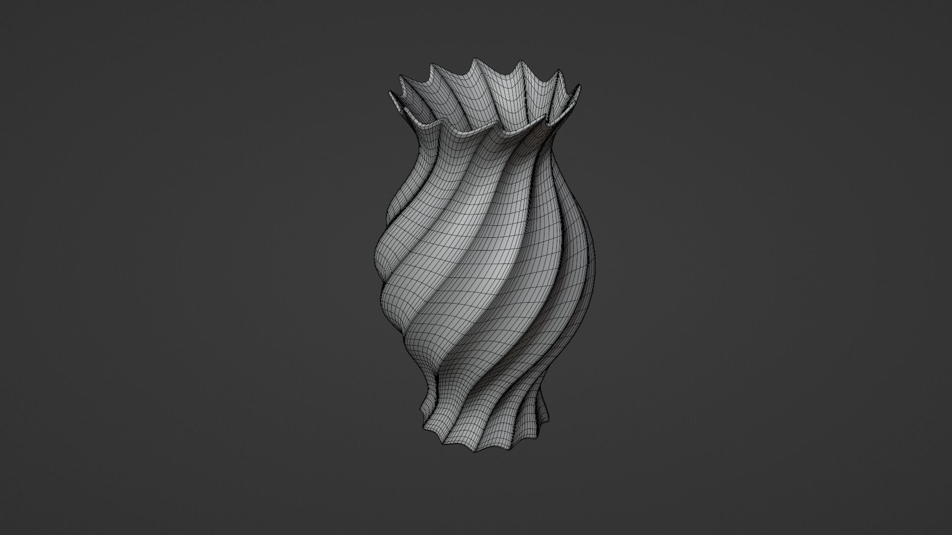 Vase porcelain 4 3D model_3