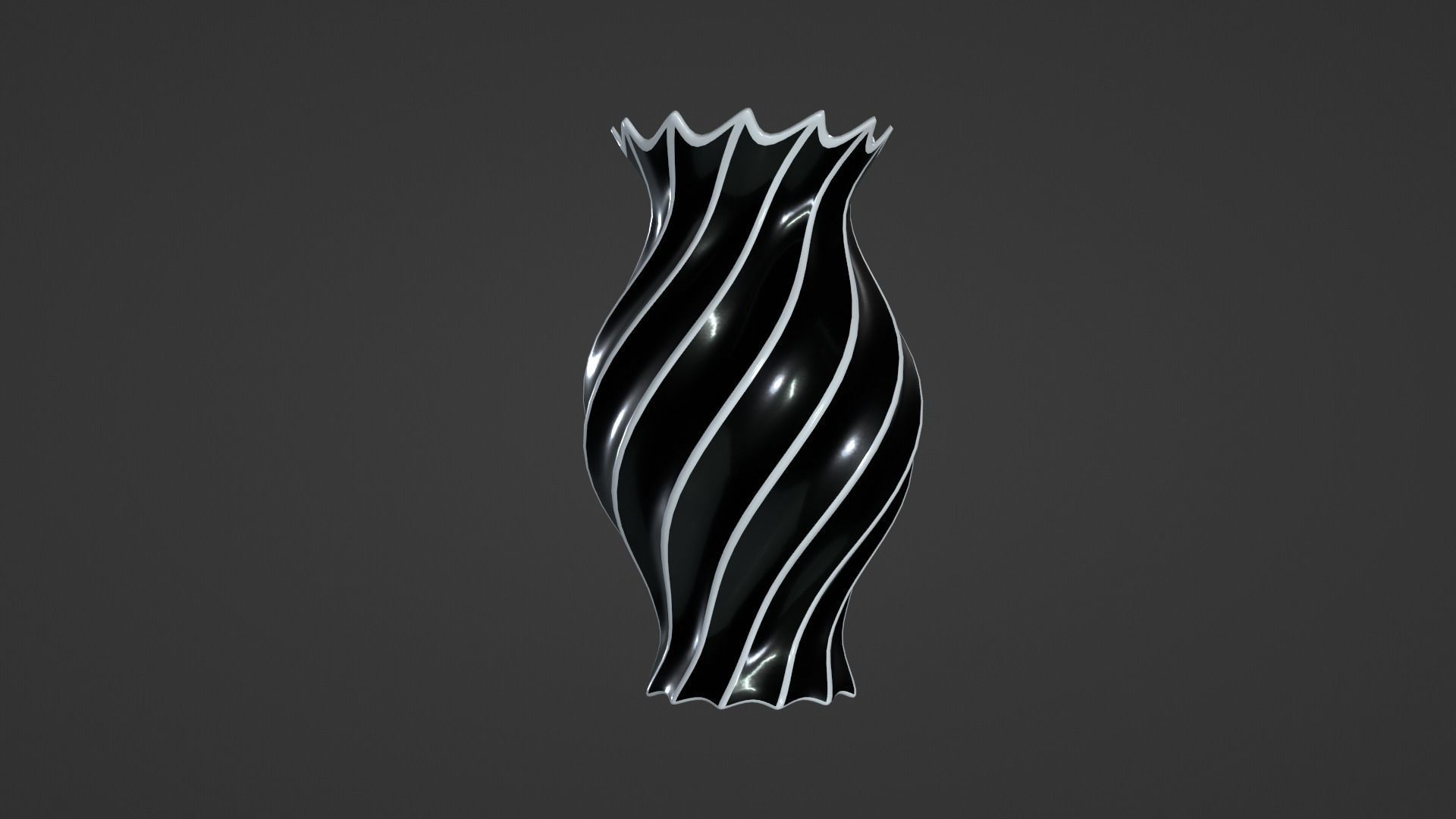 Vase porcelain 4 3D model_7