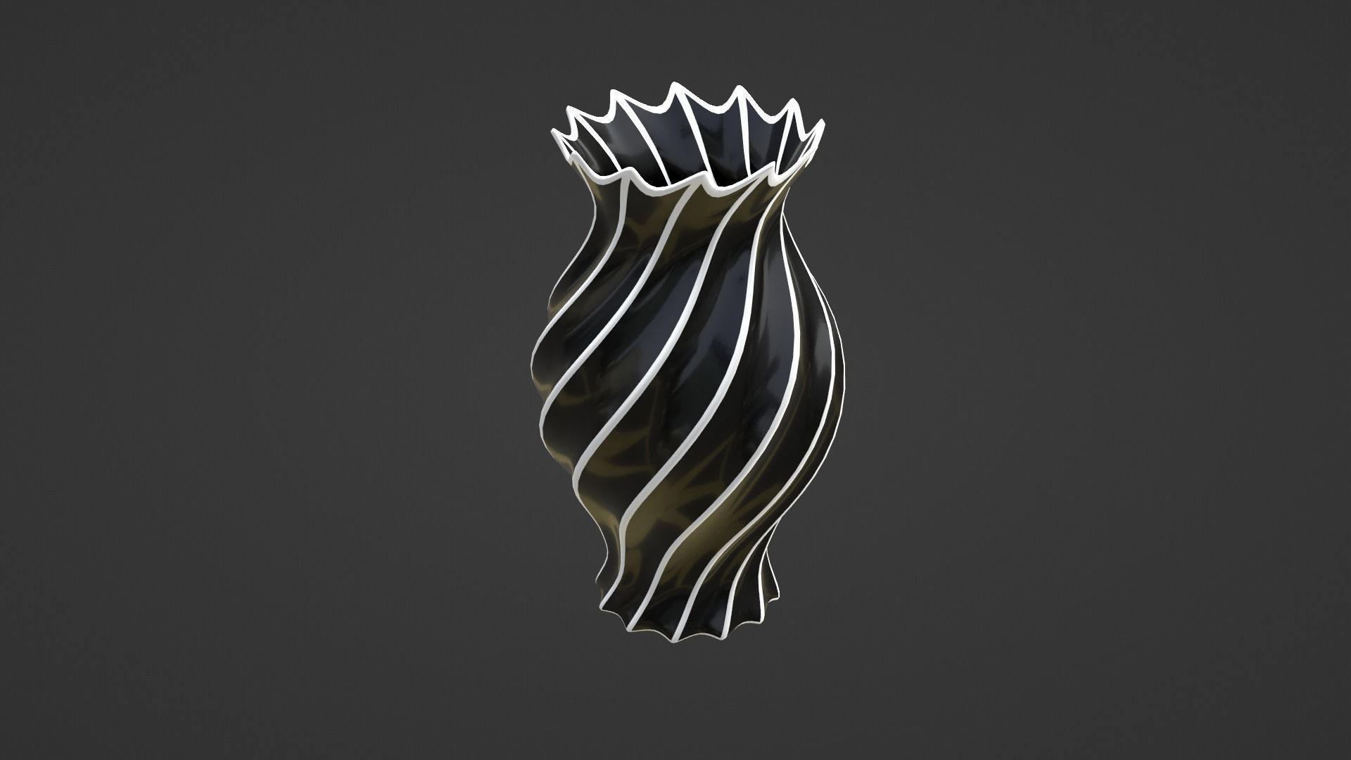 Vase porcelain 4 3D model_4