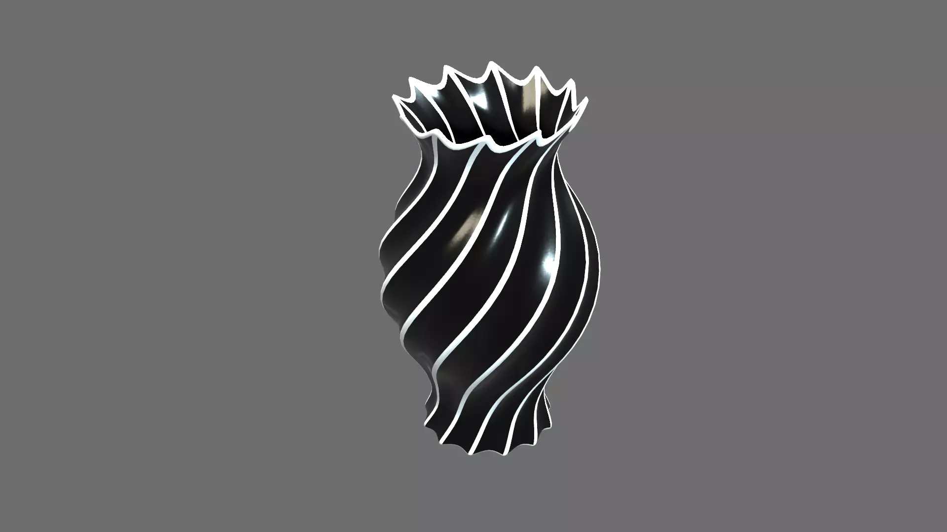 Vase porcelain 4 3D model_0