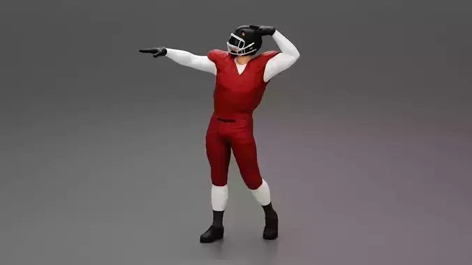 Rugby player celebrates 3D print model