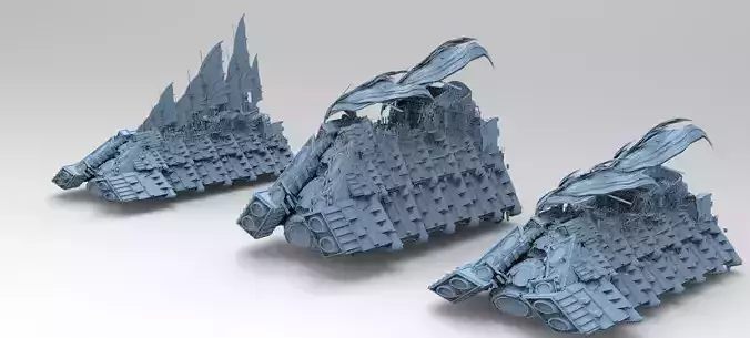 Desert Sail Barge 3 models 