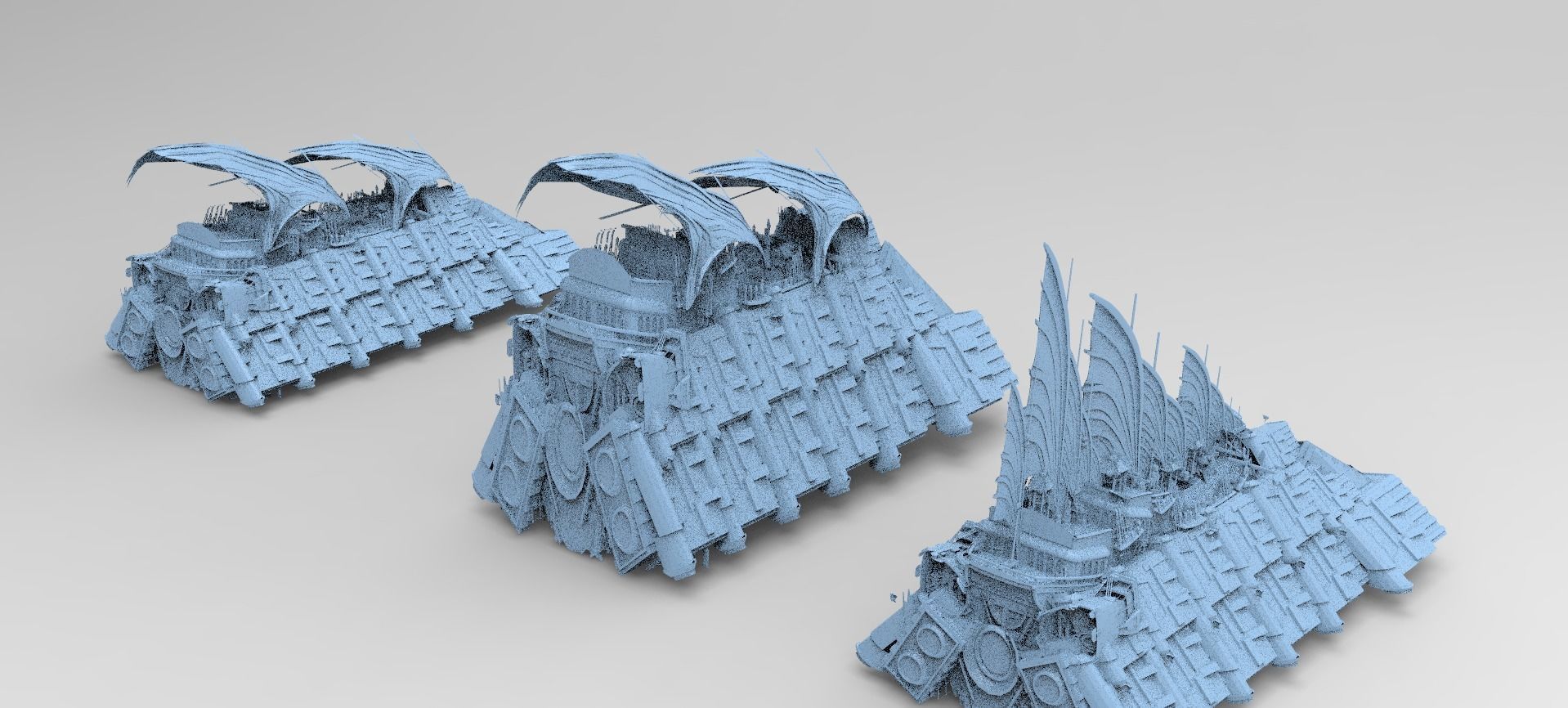 Desert Sail Barge 3 models  3D model_1