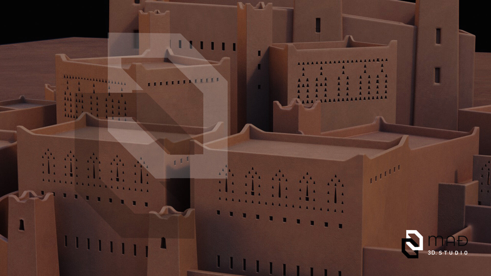 Al-Turaif UNESCO world heritage -INTACT Low-poly 3D model_5