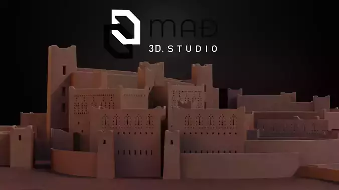 Al-Turaif UNESCO world heritage -INTACT Low-poly 3D model