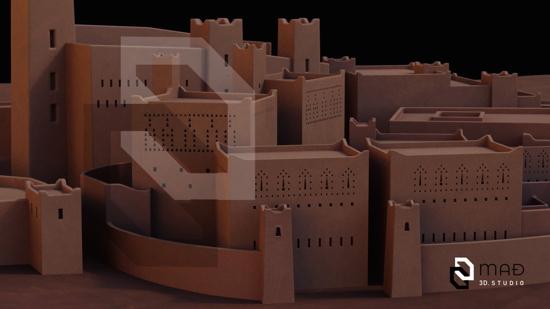 Al-Turaif UNESCO world heritage -INTACT Low-poly 3D model_8