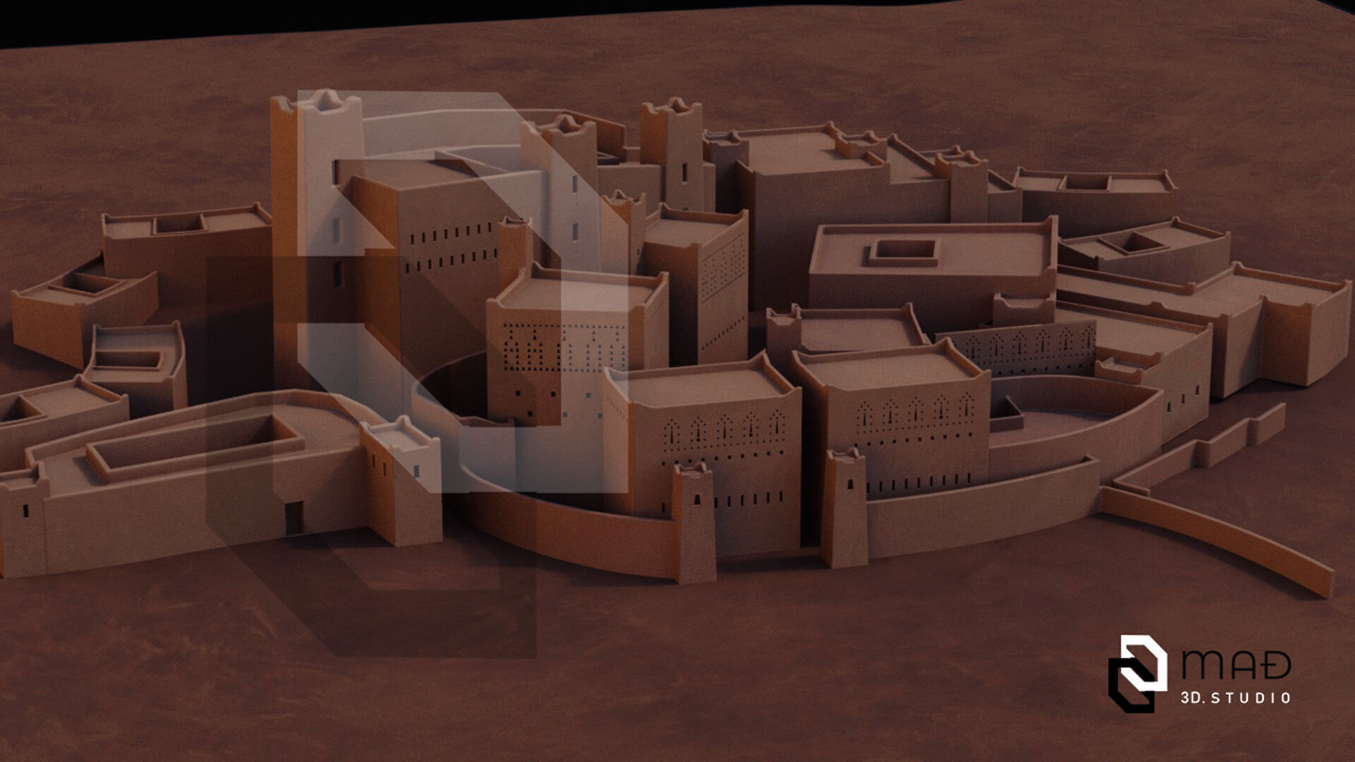 Al-Turaif UNESCO world heritage -INTACT Low-poly 3D model_1