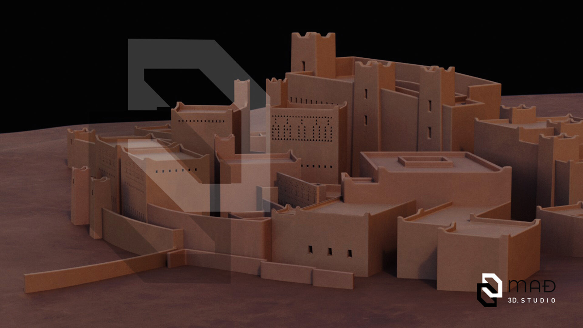 Al-Turaif UNESCO world heritage -INTACT Low-poly 3D model_3