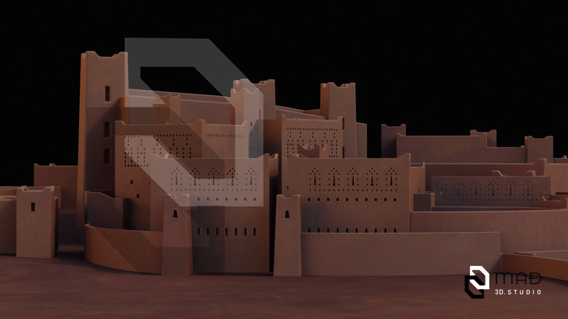 Al-Turaif UNESCO world heritage -INTACT Low-poly 3D model_4