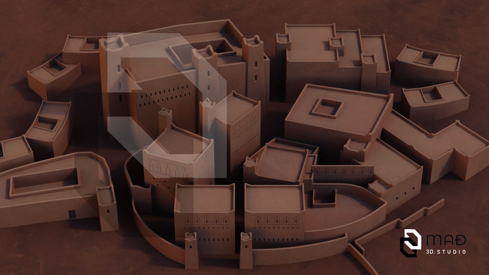 Al-Turaif UNESCO world heritage -INTACT Low-poly 3D model_2