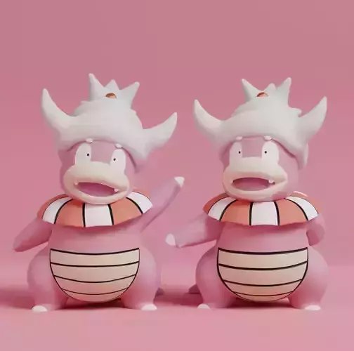 Pokemon - Slowking with 2 poses 3D print model