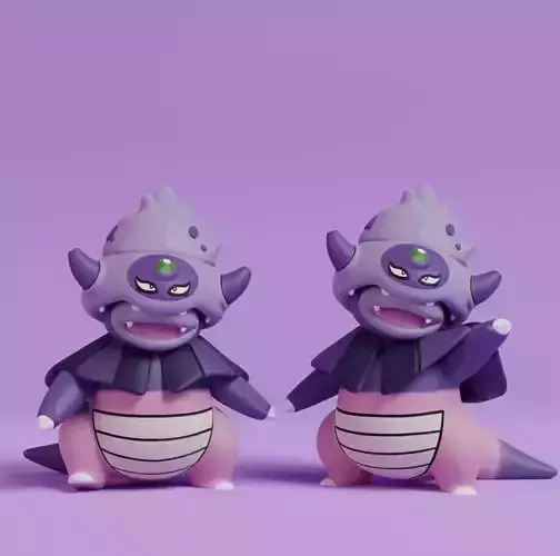 Pokemon - Galarian Slowking with 2 poses 3D print model