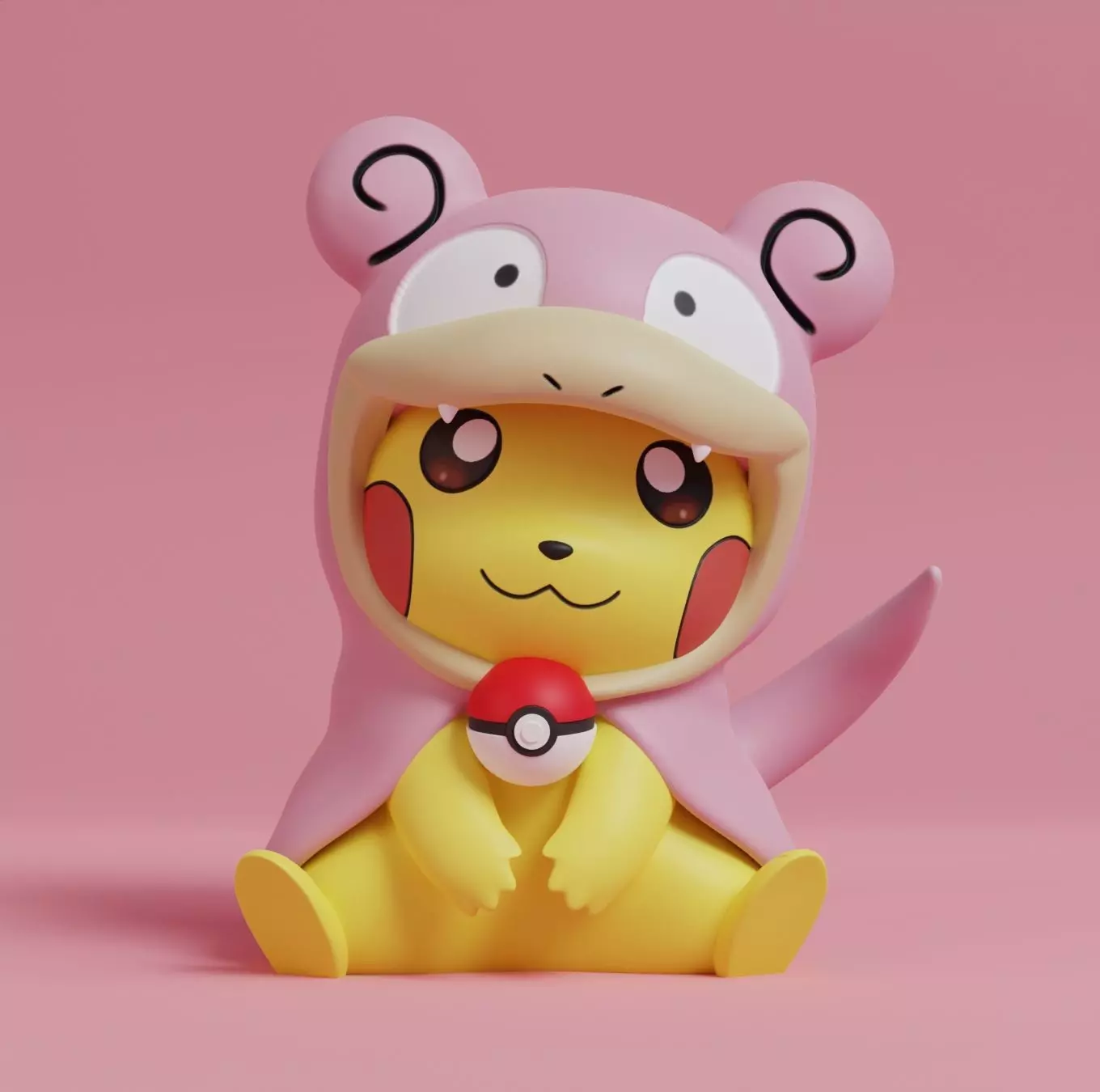 Pokemon - Pikachu Slowpoke Cosplay Free 3D print model