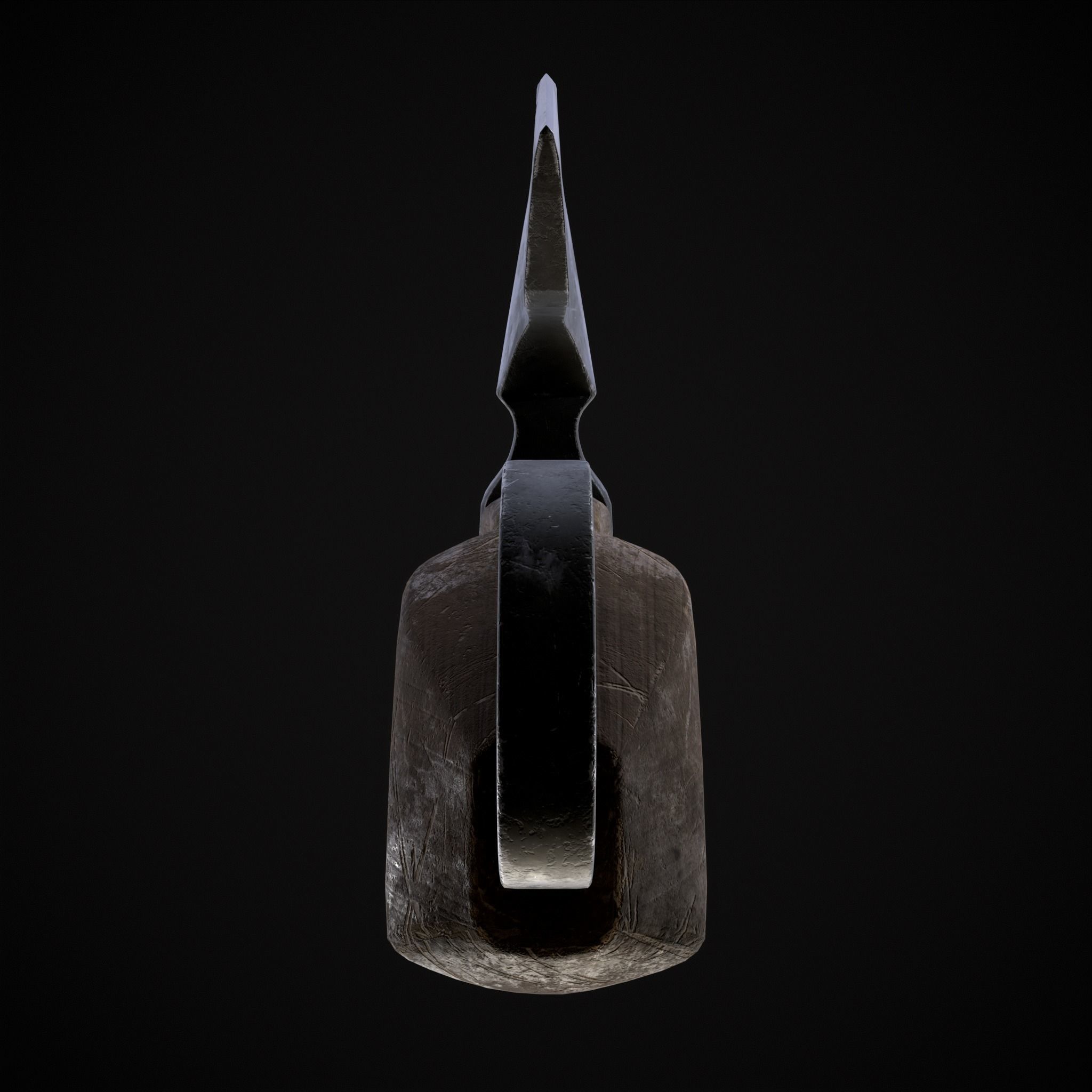 Mini Bearded Hand Axe Low-poly 3D model_13