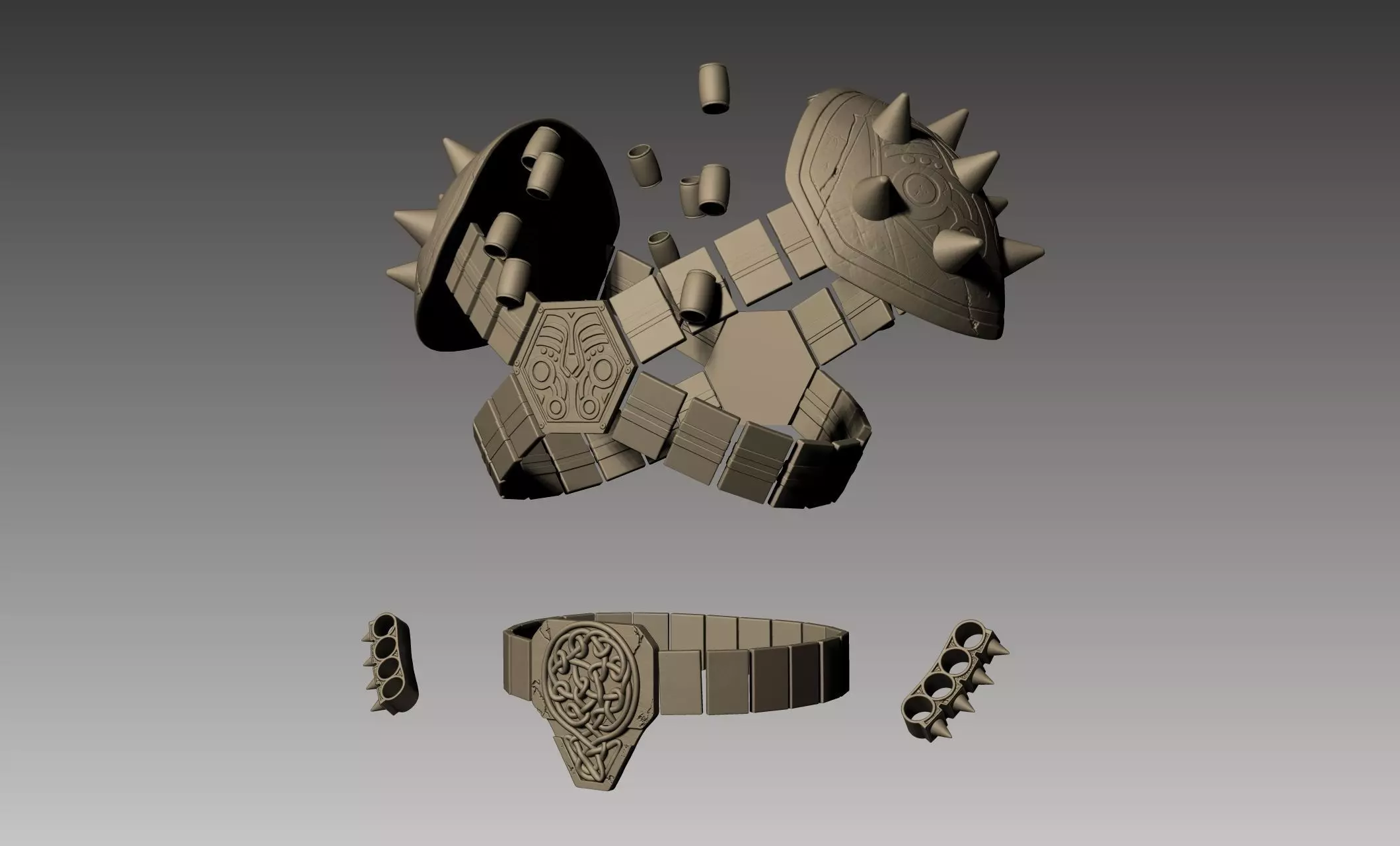 Black Krrsantan armor for cosplay 3D print model_0