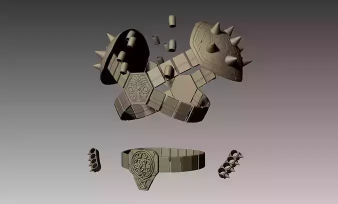 Black Krrsantan armor for cosplay 3D print model