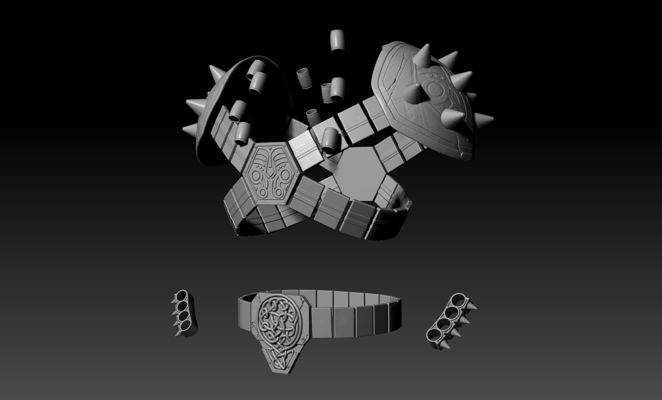 Black Krrsantan armor for cosplay 3D print model_10