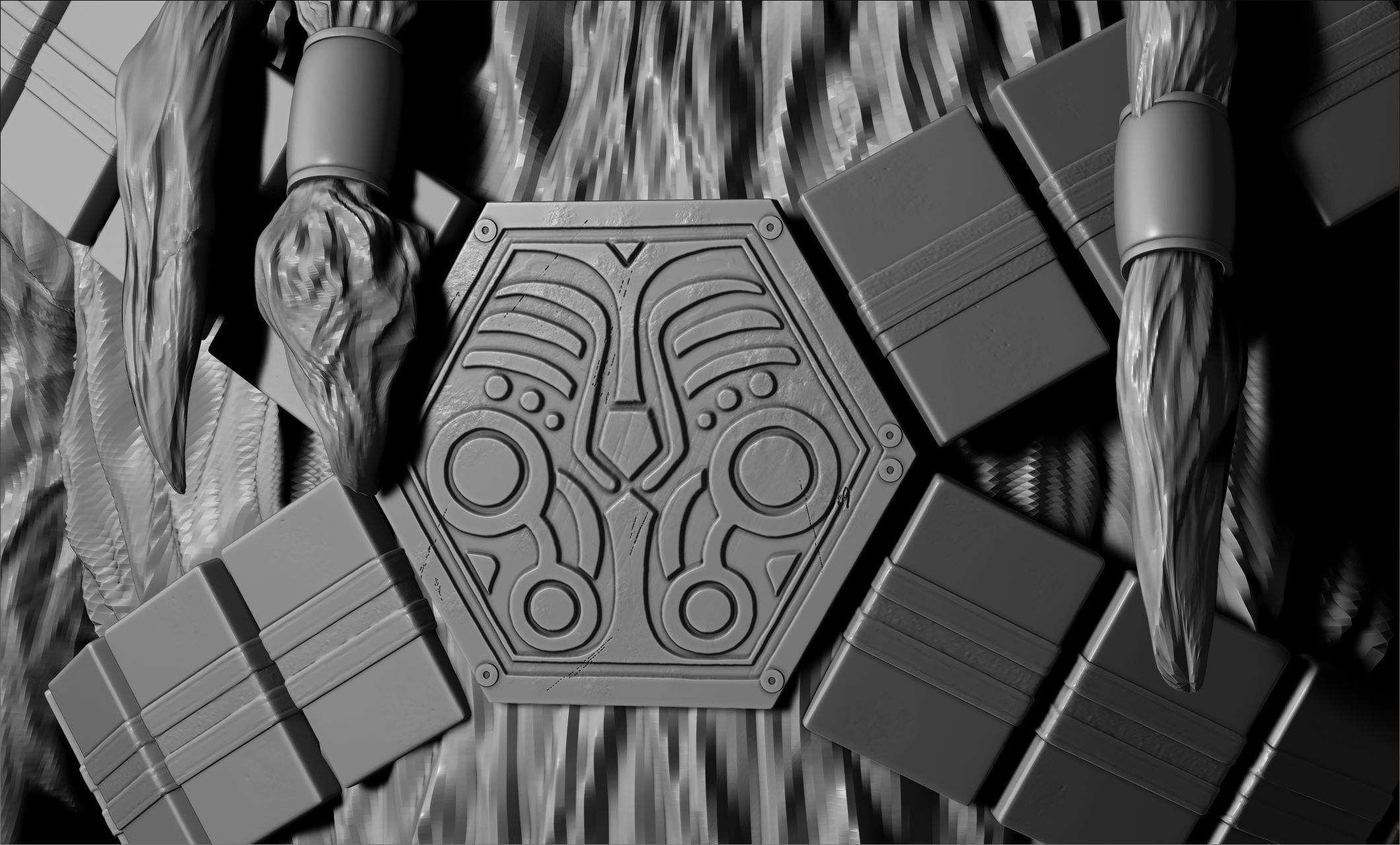 Black Krrsantan armor for cosplay 3D print model_7