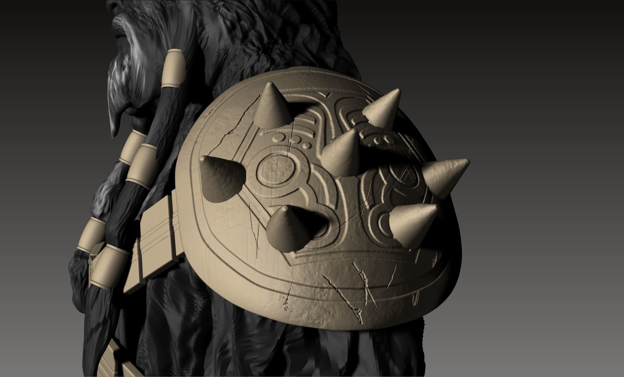 Black Krrsantan armor for cosplay 3D print model_2