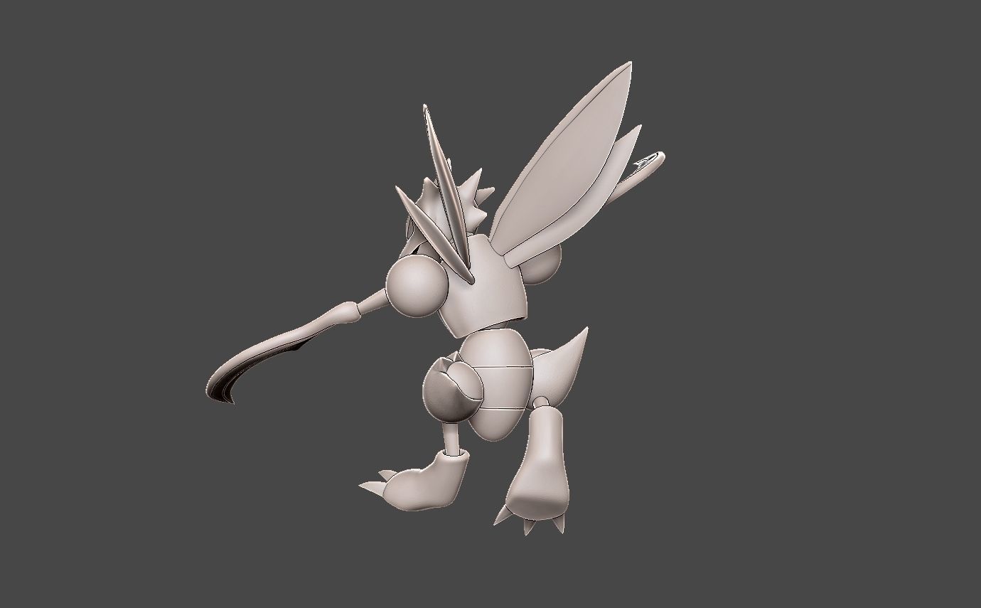 Pokemon scyther 3D print model_8