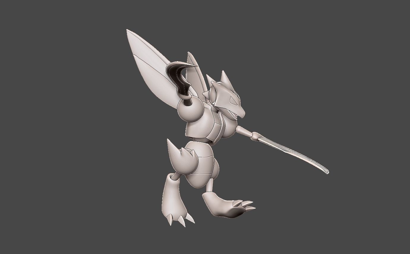 Pokemon scyther 3D print model_10