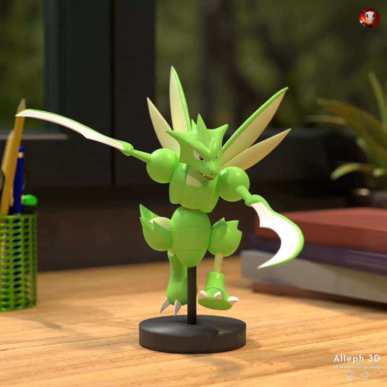 Pokemon scyther 3D print model_0