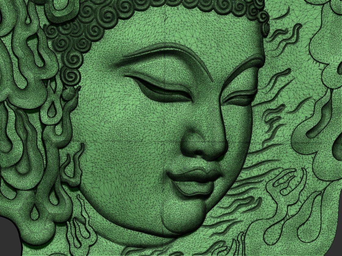buddha face 3D print model_8