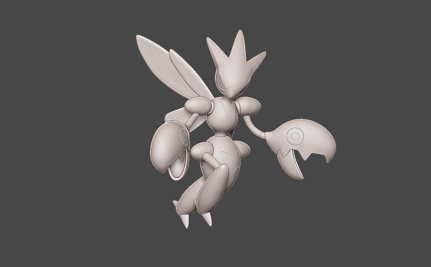 Pokemon Scyther evolution pack 3D print model_11