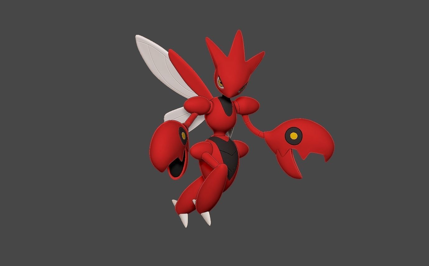 Pokemon Scyther evolution pack 3D print model_9