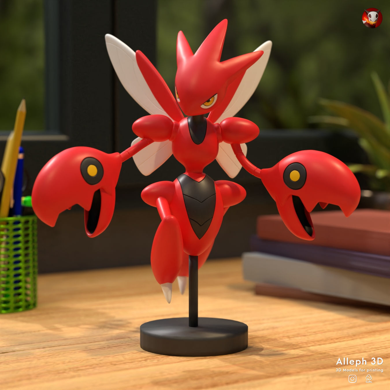 Pokemon Scyther evolution pack 3D print model_2