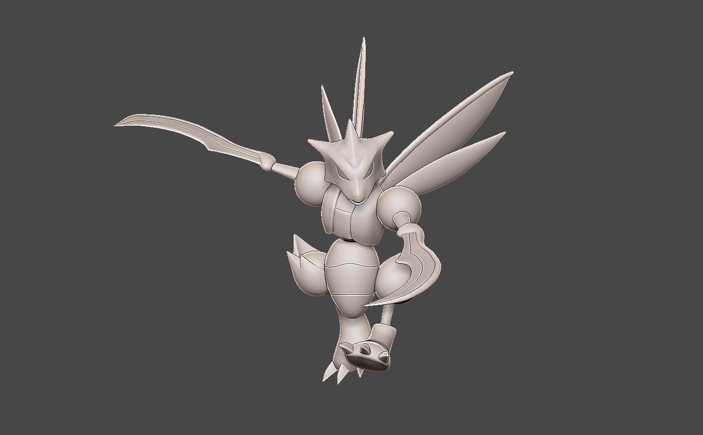 Pokemon Scyther evolution pack 3D print model_10