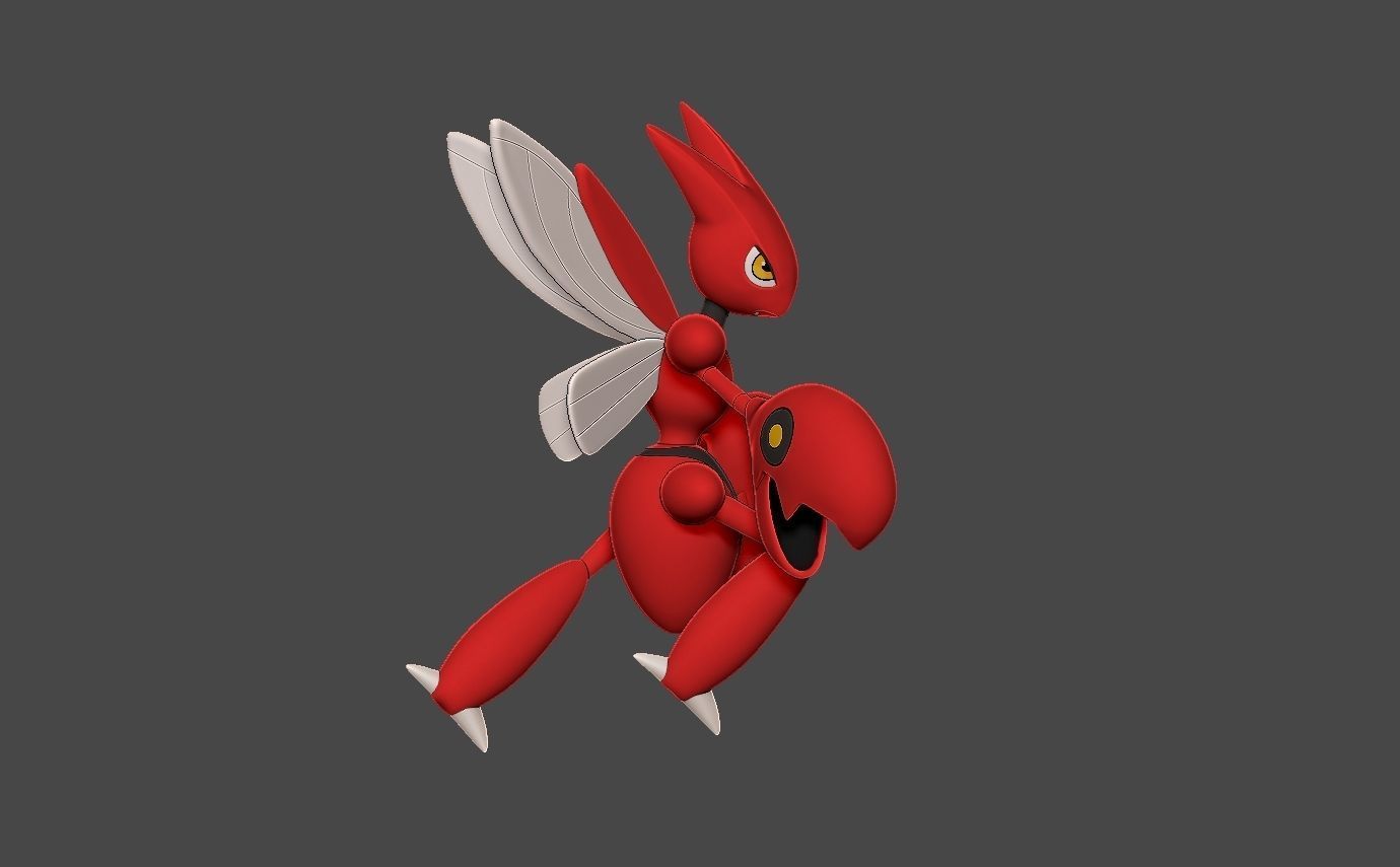 Pokemon Scyther evolution pack 3D print model_13