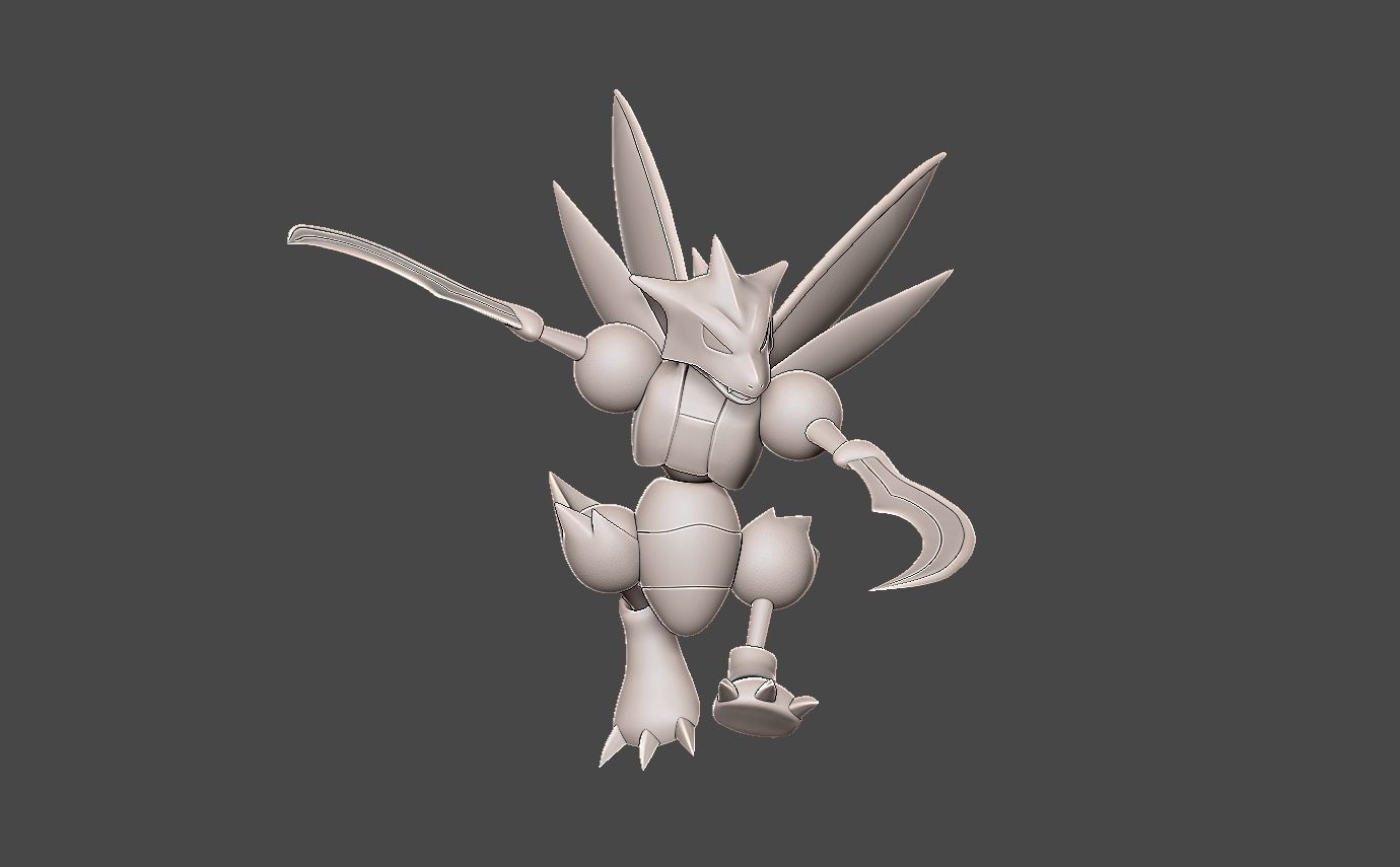 Pokemon Scyther evolution pack 3D print model_6