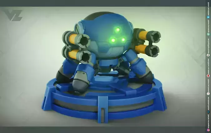 SPIDER ER-BOT 16 - Bonus Pen Holder Configuration 3D print model