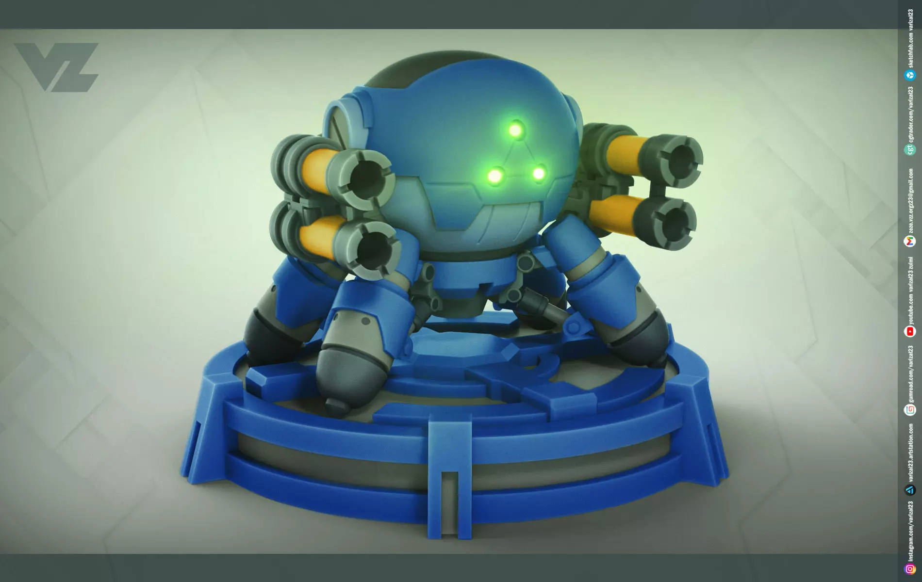 SPIDER ER-BOT 16 - Bonus Pen Holder Configuration 3D print model