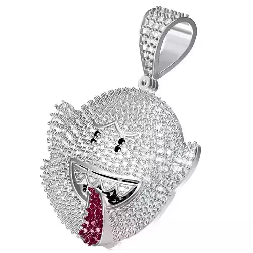 Mario Ghost Diamond Pendant