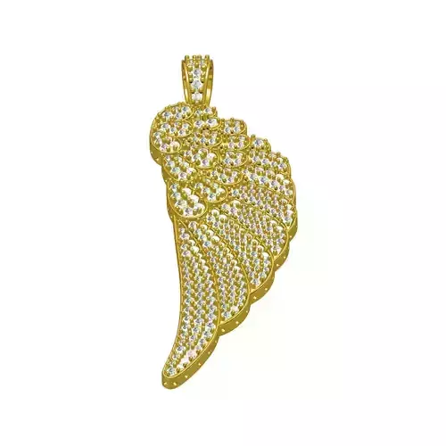 Beautiful Angle Wing Diamond Pendant