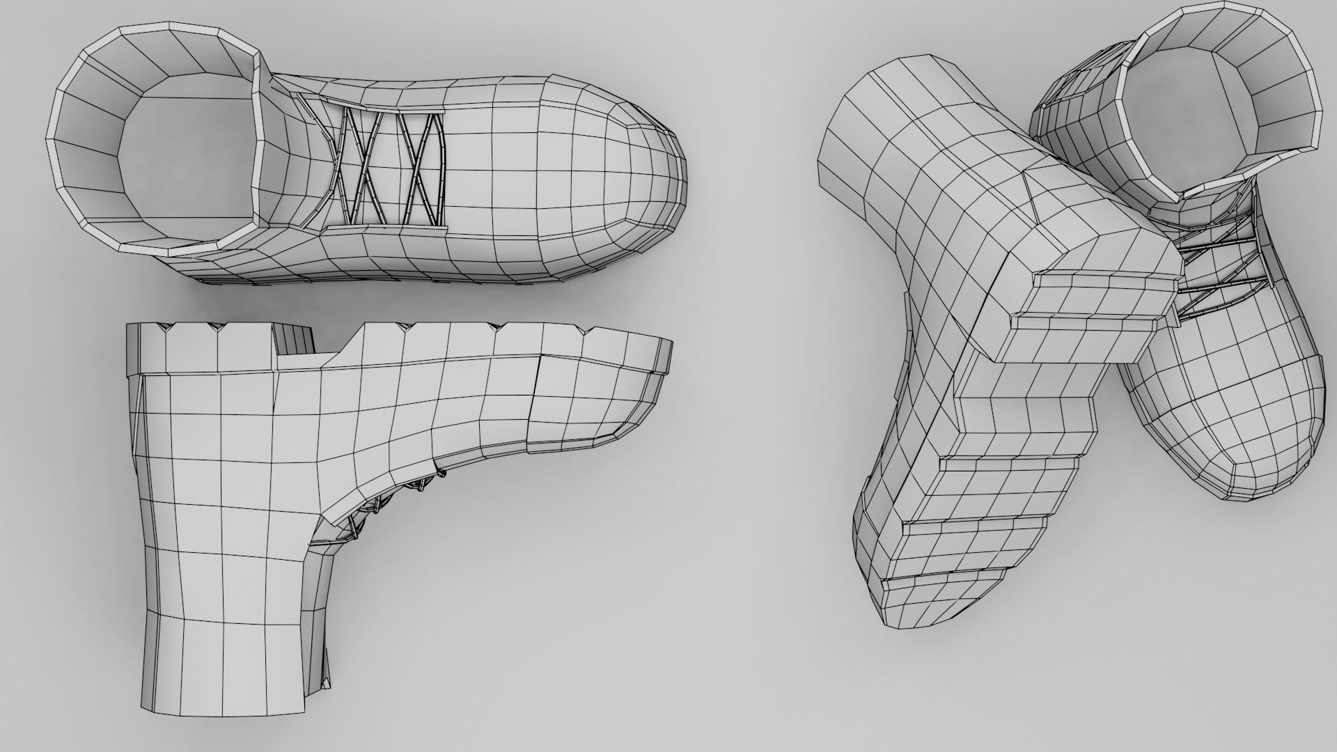 Low poly shoes free Free low-poly 3D model_2