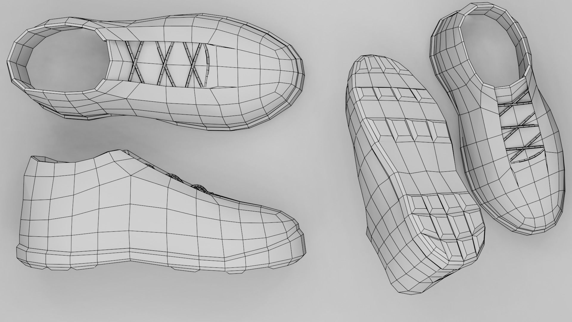 Low poly shoes free Free low-poly 3D model_8