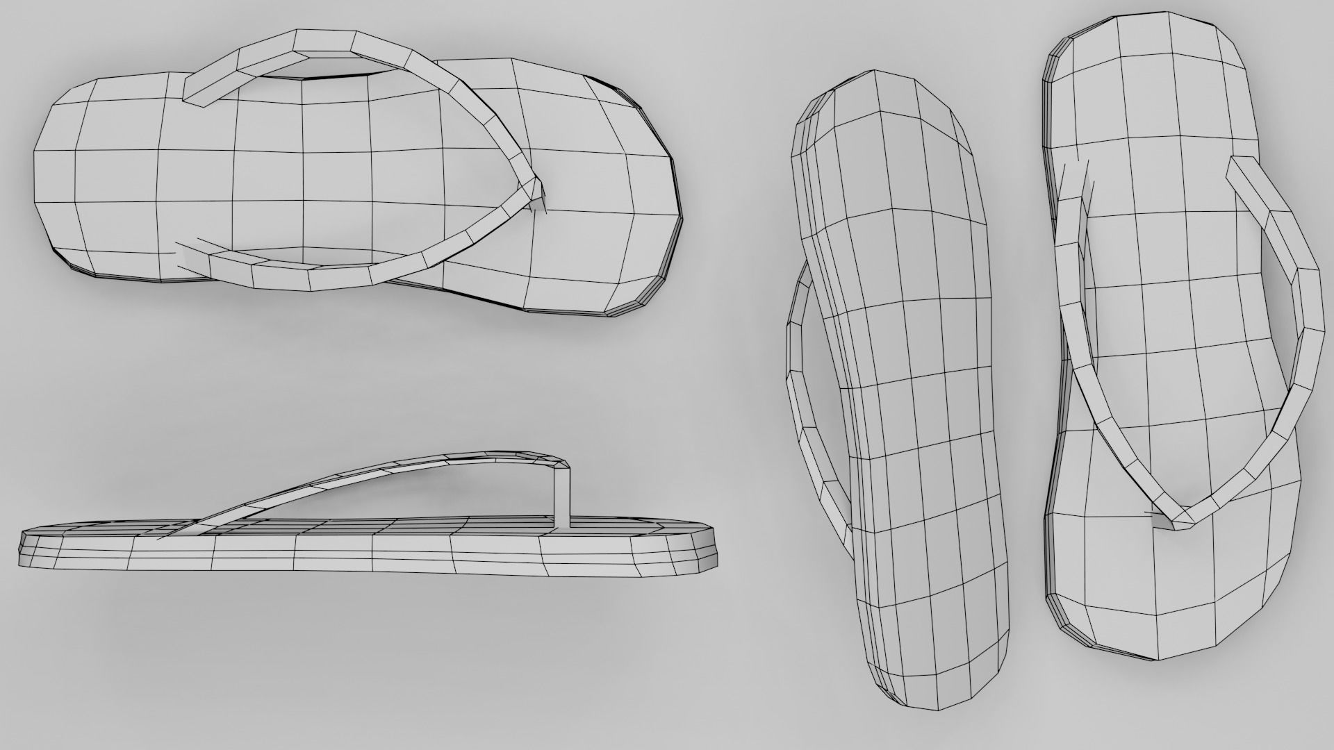 Low poly shoes free Free low-poly 3D model_6