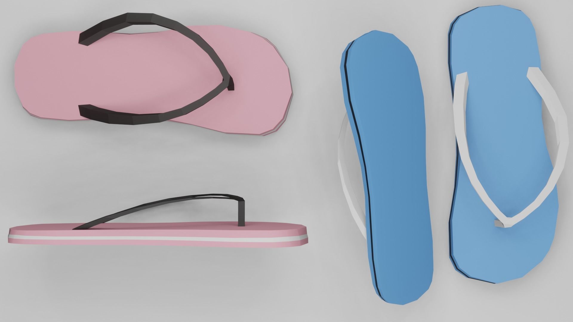 Low poly shoes free Free low-poly 3D model_5