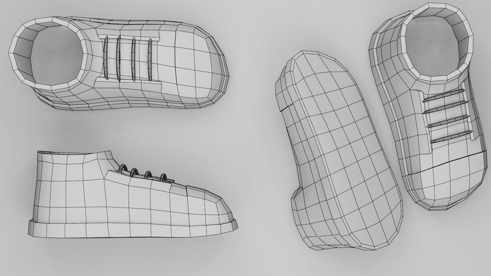 Low poly shoes free Free low-poly 3D model_10