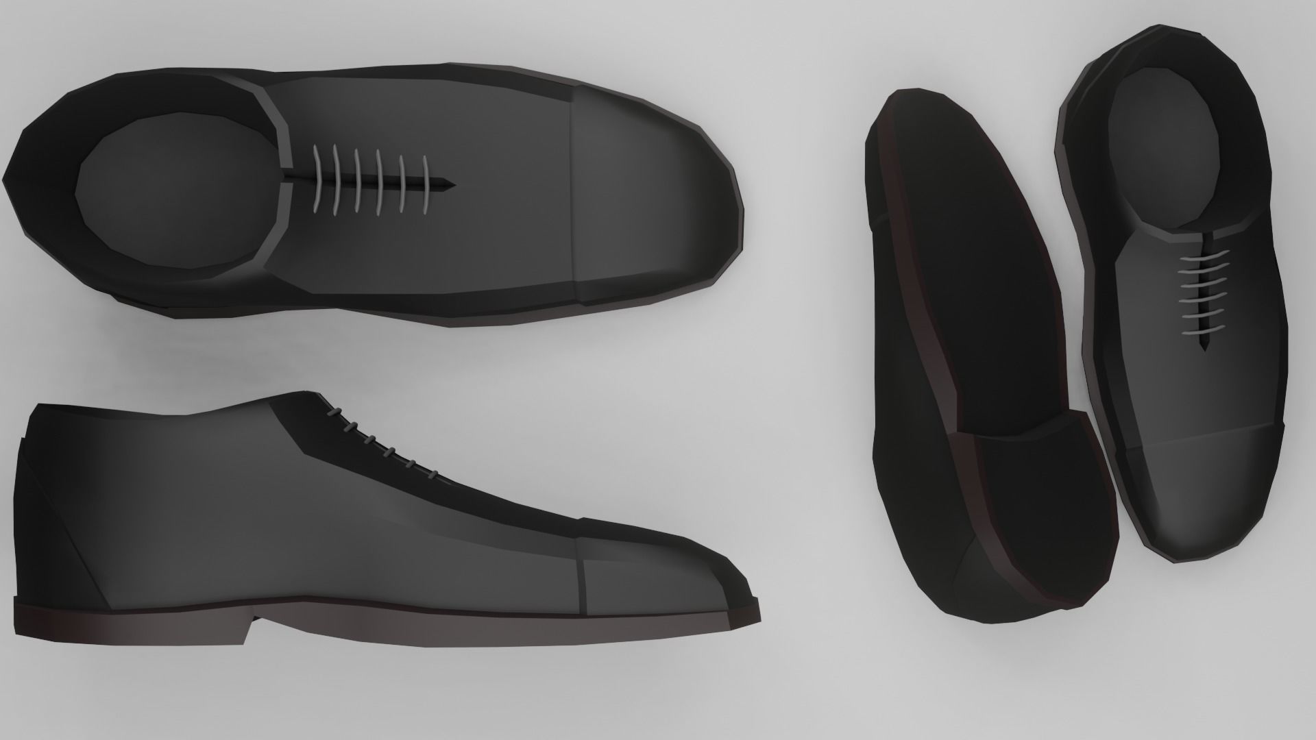 Low poly shoes free Free low-poly 3D model_3