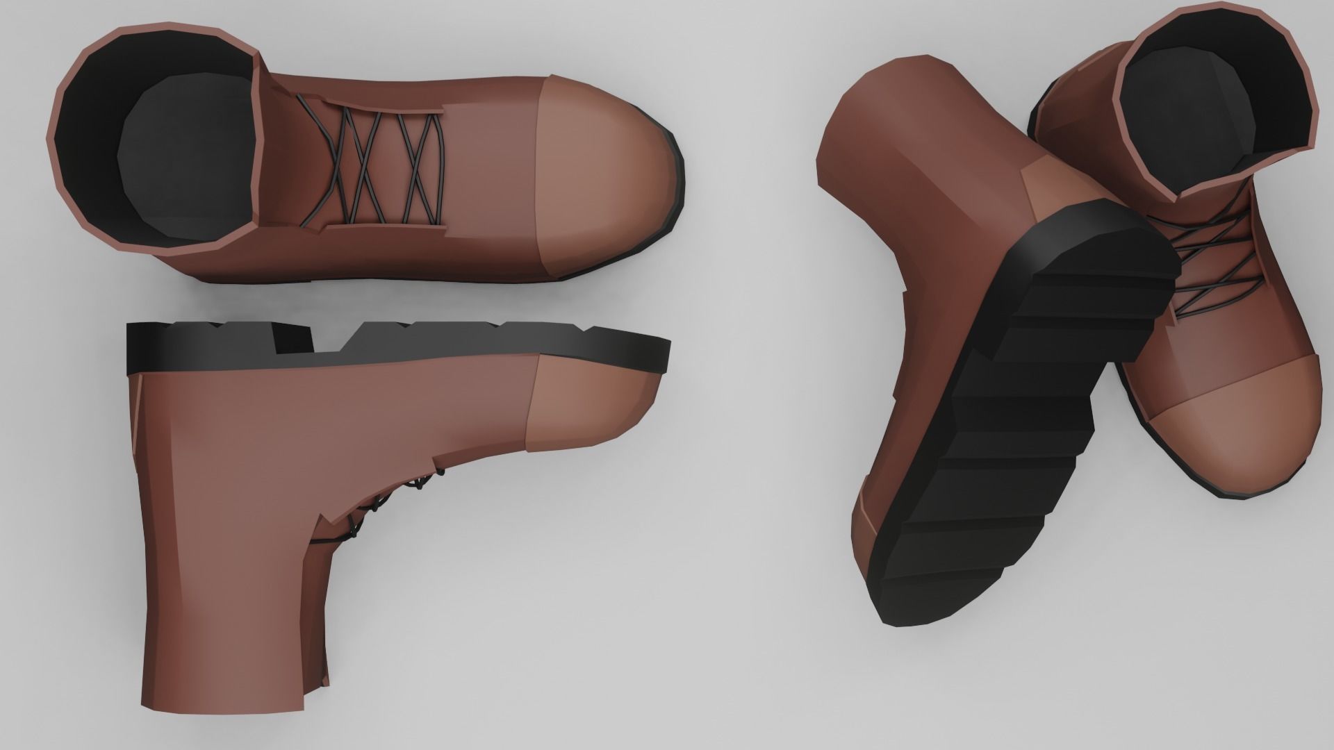 Low poly shoes free Free low-poly 3D model_1