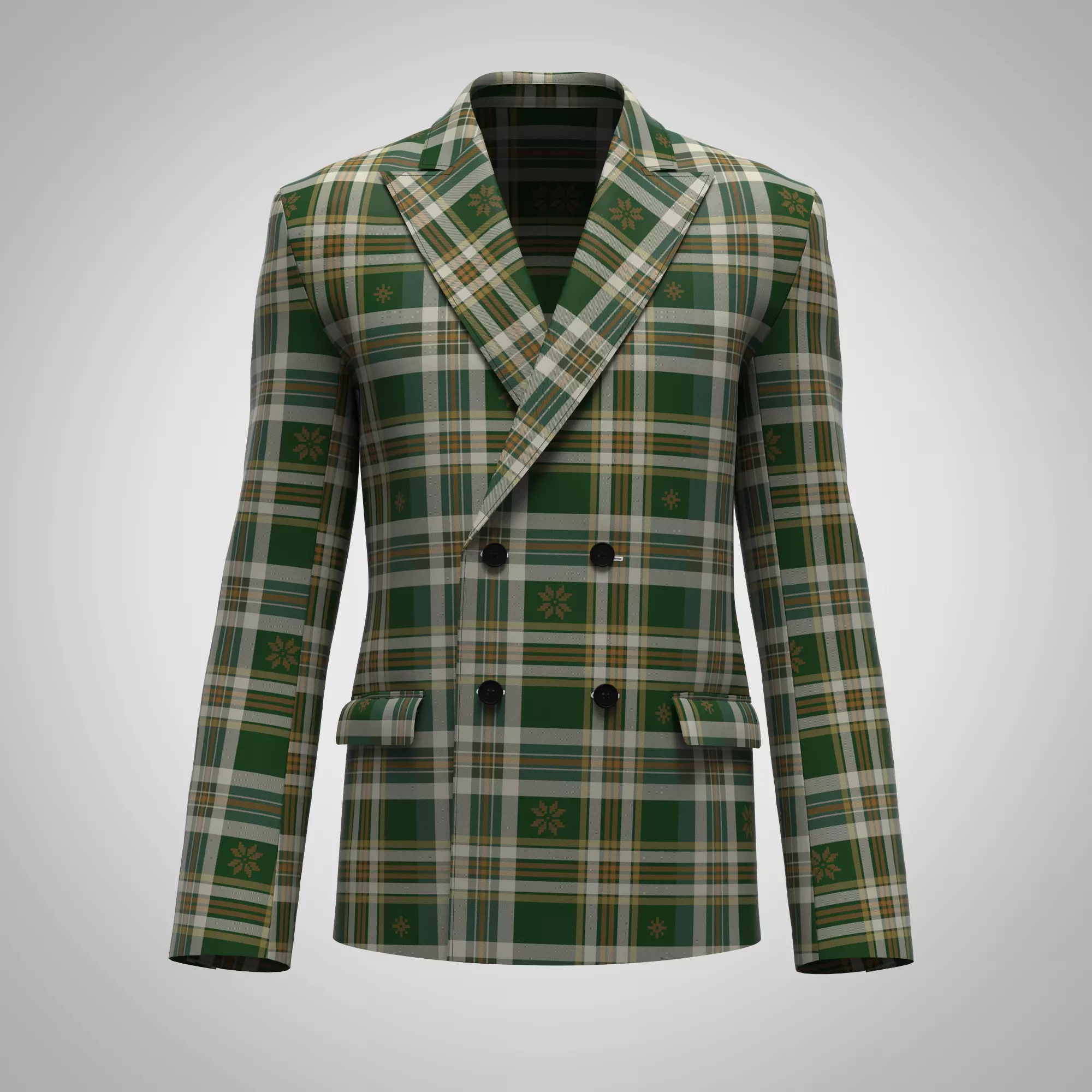 mens Christmas blazer Low-poly 3D model