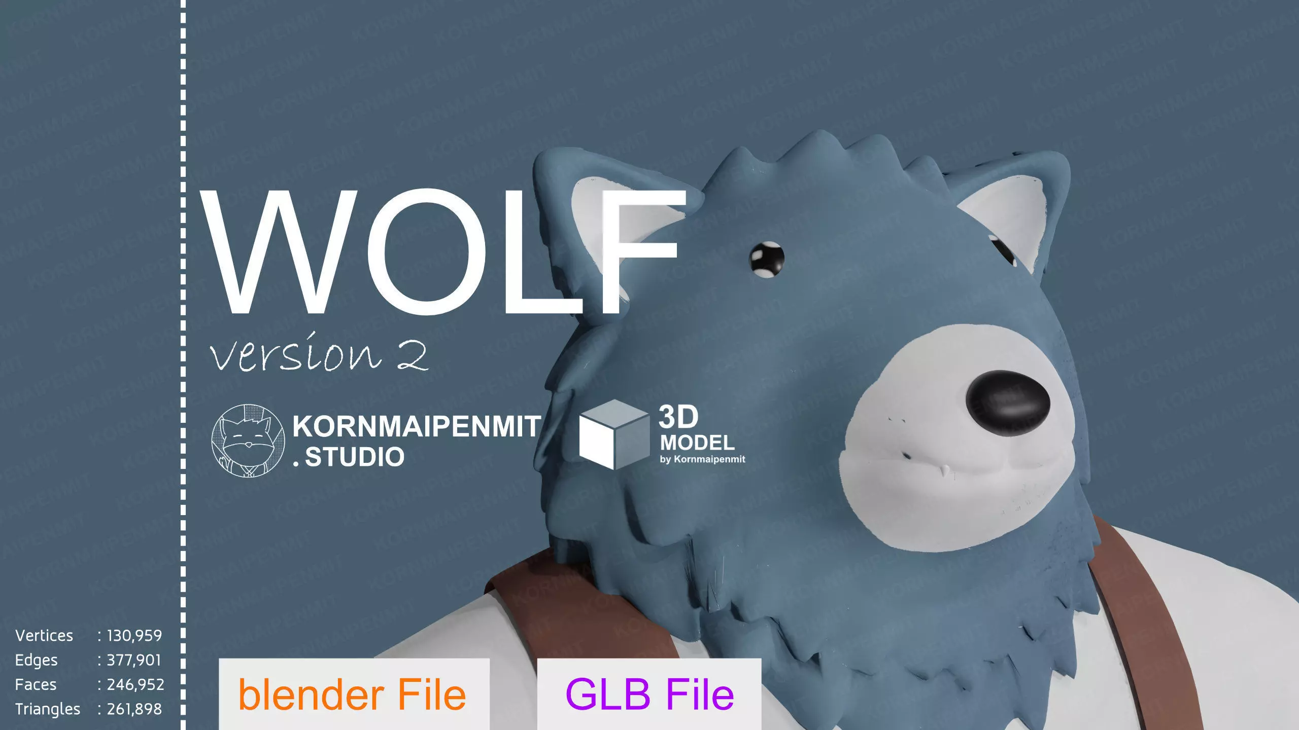 Wolf Character 3D model